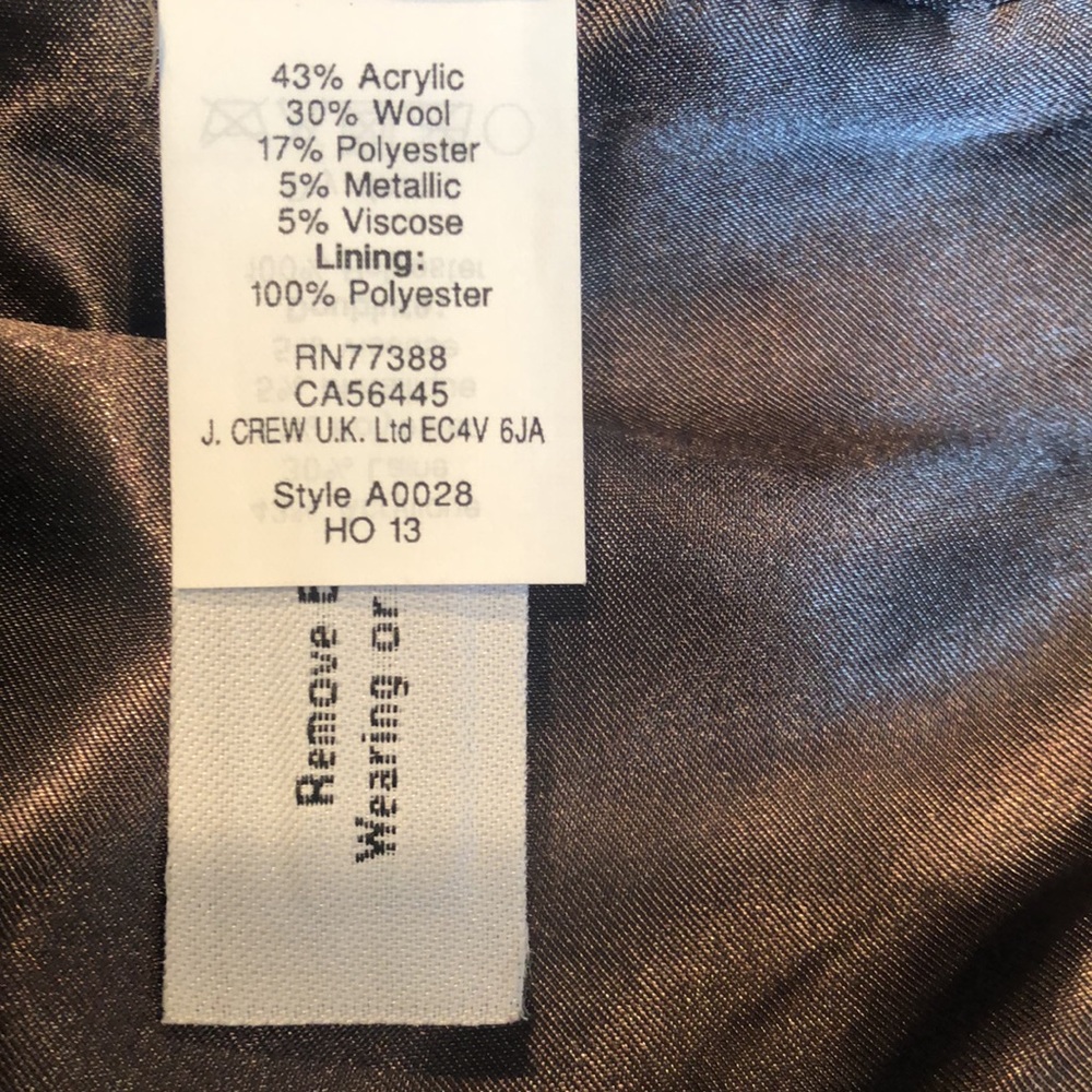 J Crew women’s jacket in tweed with grosgrain trim. Size 10. NWOT - Picture 6 of 7